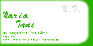 maria tani business card